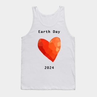 Earth Day 2024 Red Heart Tank Top